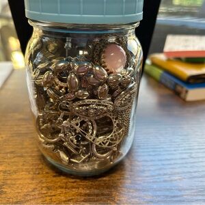 Assorted Silver and Gold Costume Jewelry and parts Collection